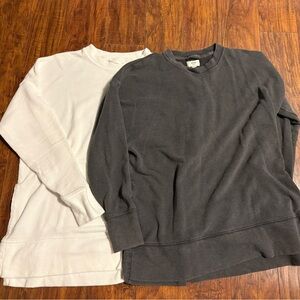 Aerie Gray and White Sweatshirts XS